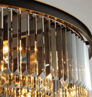 Axyaa Modern Black Crystal Ceiling Light for Kitchen, Dining, Bedroom