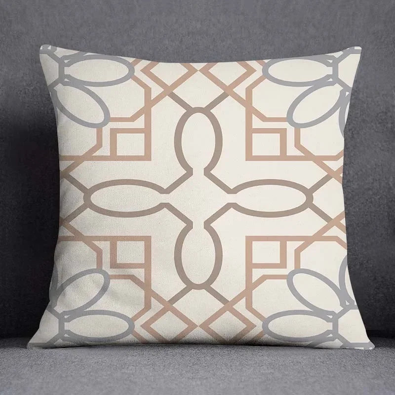 Axyaa Floral Geometric Pillowcase Set Home Decor
