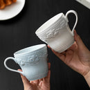Axyaa Ceramic Water Mug, 380ml - High-end, Light Luxury Cup for Home & Hospitality