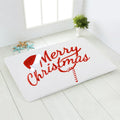 Santa Deer Welcome Mat by Axyaa: Festive Holiday Non-Slip Floor Decor