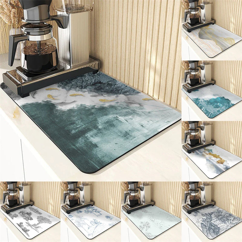 Silicone Plant Pattern Table Mat for Kitchen - Axyaa Landscape Style Decor