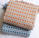 Axyaa Vintage Tassel Knit Blanket - Soft Cozy Sofa Throw Bed Cover