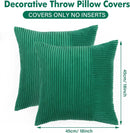 Axyaa Green Corduroy Fluffy Cushion Cover for Luxury Home Decor