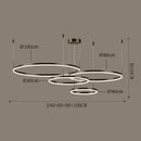 Axyaa Nordic Modern LED Ring Chandelier for Living Room, Study, Bedroom, and Dining Room