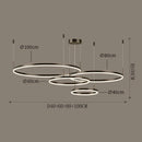 Axyaa Modern LED Ring Chandelier for Living Room, Bedroom, Dining Room