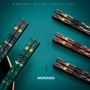 Axyaa Reusable Korean Chopsticks Set - Non Slip Easy to Use