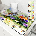 Axyaa Non-Slip Absorbent Drainer Mat for Dishes and Cups
