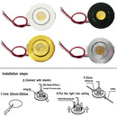 Axyaa 10 Pcs 5W Dimmable Aluminum LED Ceiling Downlight COB Spot Light