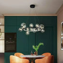 Axyaa Glass Bubble LED Pendant Lights - Modern Living Room Hanging Lamps