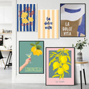 Axyaa Lemon Canvas Poster for Modern Home, Bar, Cafe Decor