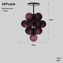 Axyaa Purple Ripple Villa Light: Luxury Grape Pendant Series & Floor Lamp