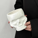Axyaa White Skull Mug Set | Creative Cocktail Glass | 600ml Funny Coffee Cup