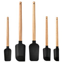 Axyaa Silicone Scrapers Set | High Temp Cream Cake Spatula | Kitchen Bakeware