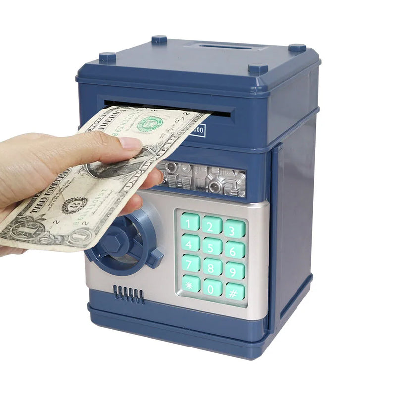 Axya Electronic Password Piggy Bank with Key Code Lock and Automatic Coins Counter