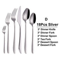 Axyaa 21-Piece Stainless Steel Cutlery Set - Mirror Finish Elegant Tableware