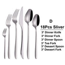 Axyaa 21-Piece Sliver Stainless Steel Cutlery Set - Elegant Tableware Dinner Set