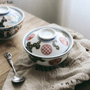 Axyaa Japanese Ceramic Lidded Soup Bowl for Restaurant Molecular Cuisine