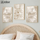 Axyaa Blooming Flower Ayat Al Kursi Canvas Print - Islamic Wall Art