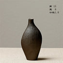 Axyaa Stone Pottery Flower Vase: Chinese Style Retro Ceramic Home Decor
