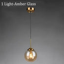 Axyaa Glass Ball LED Pendant Chandelier for Home Lighting Decoration