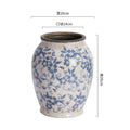 Axyaa Blue White Porcelain Vases Chinese Ceramic Home Decor Retro Floral Arrangements