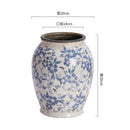 Axyaa Blue White Porcelain Vases Chinese Ceramic Home Decor Retro Floral Arrangements