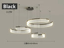 Axyaa Minimalist Circular Chandelier Pendant Lamp for Minimalist Living and Dining Rooms