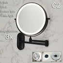 Axyaa LED Makeup Mirror Double Side Fill Light USB Charging Tricolor Dimming