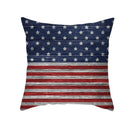 Axyaa LOVE USA Patriotic Letters Decorative Cushion Cover - Cartoon Style Home Decor Pillowcase