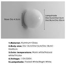 Axyaa Glass Ball White Wall Sconce for Home Bathroom Living Room Bedroom Decor