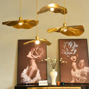 Axyaa Zen Lotus Leaf Chandelier & Tea Table Set - LED Light for Dining & Bar