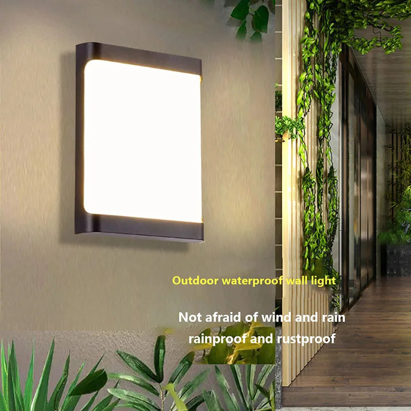 Axya Outdoor LED Wall Lamp: Waterproof Garden Balcony Entryway Sconce