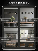Axyaa Black Pendant Lights for Dining Room Bar Rotatable LED Chandelier