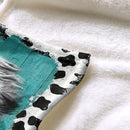 Axyaa Highland Cow Flannel Fleece Blanket - Cozy Soft Throw for Bed, Sofa, Office