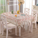 Axyaa Lace Table Cover: Embroidered Luxury Dining Tablecloth for Home Decor & Wedding