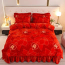 Axyaa Winter Fleece Bedding Set - Double-Sided Coral Fleece Quilt Cover & Flannel Sheet