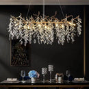 Luxury Crystal LED Chandeliers by Axyaa: Stylish Metal Hanging Lamp for Home, Hotel, Interior Decor