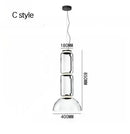 Axyaa Nordic Glass LED Pendant Lamps: Minimalist Black Chandelier for Dining & Living Room