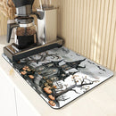 Axyaa Halloween Watercolor Draining Mat - Absorbent & Quick Dry Kitchen/Bathroom Drain Pad