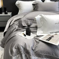 Axyaa Hollow-carved Queen Bedding Set in Lyocell with Cotton Sheets - High End Quality