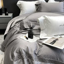 Axyaa Hollow-carved Queen Bedding Set in Lyocell with Cotton Sheets - High End Quality