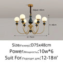 Golden Axyaa 6-Head Indoor Chandelier Pendant Light for Bedroom, Living Room, Restaurant
