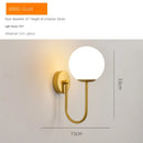 Glass Lampshade Wall Lamp by Axyaa: Modern Bedroom Sconce for Home Decor and Lighting Enhancement