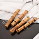 Axyaa Stainless Steel Bamboo Handle Spork Salad Server Fork Spoon Set