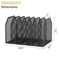 Axyaa Mesh Desktop File Organizer 5 Sections - Office Desk File Sorter