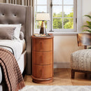Axyaa Solid Wood 3-Drawer End Table: Modern Sofa Side & Narrow Nightstand