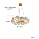 Axyaa Nordic Glass LED Pendant Light for Modern Luxury Living Room, Restaurant & Bedroom