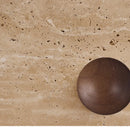 Axyaa Round Wood LED Wall Lights Balcony Hallway Staircase Sconce - Wabi Sabi Yellow Stone Wall Lamp
