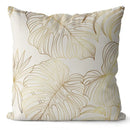 Axyaa Ginkgo Print Cushion Cover - Square Pillowcase for Home Decor