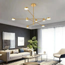 Axyaa Molecular LED Ceiling Chandelier – Adjustable Pole Pendant Light
